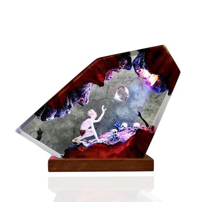 Forged Ring Resin Lamp – Handcrafted Fantasy Night Light